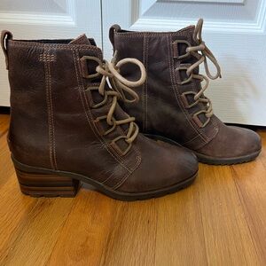 Brown Leather Ankle Boots